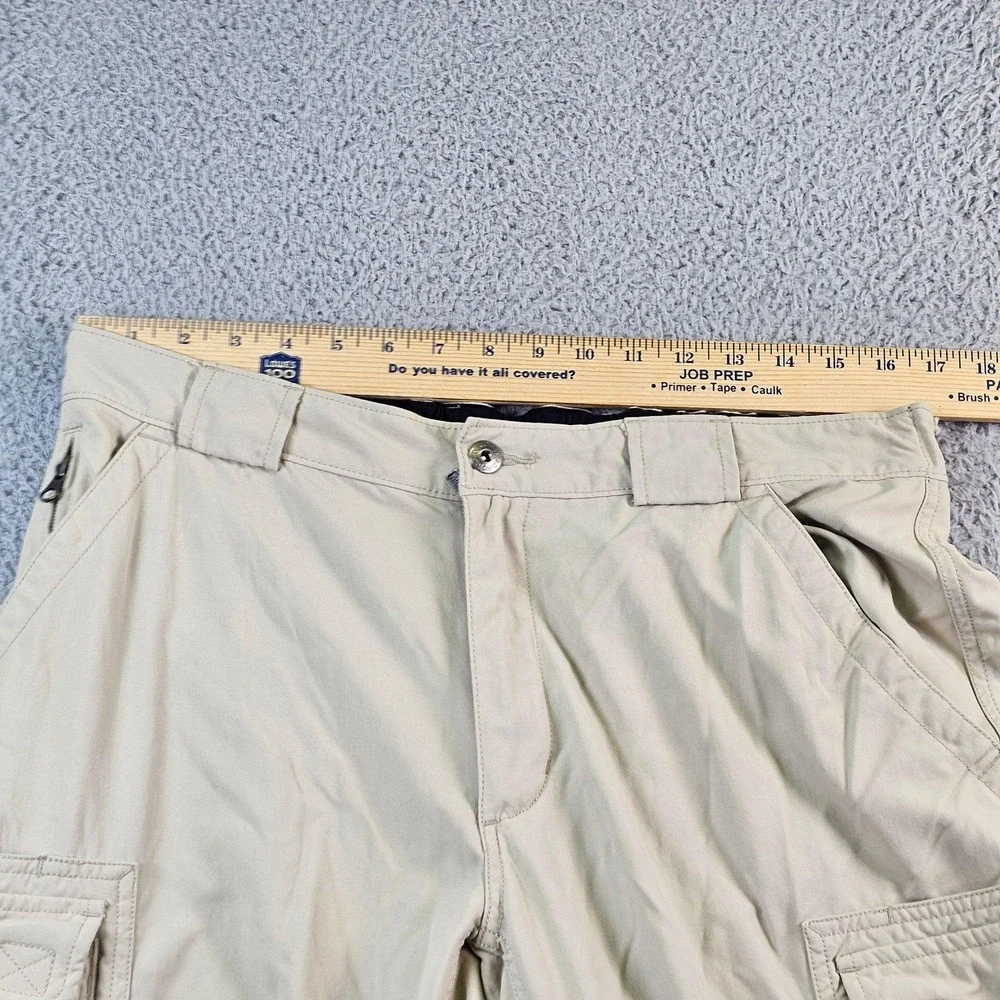Duluth Trading Co Pants Mens 36x30 Beige Nylon Cargo Elastic Waist Outdoor